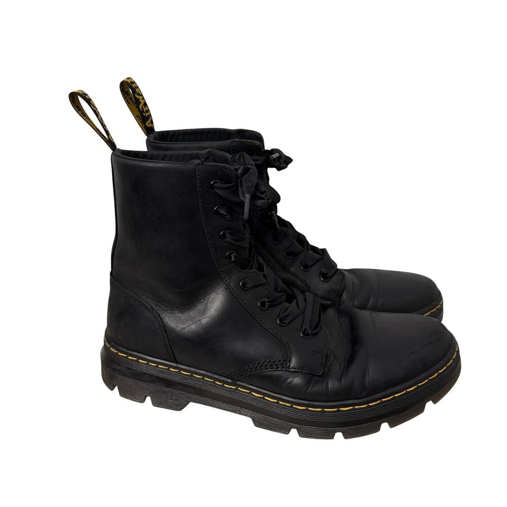 Dr Martens Combs Leather Boots Womens Size 12 Black Leather Grunge